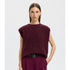 Selected Femme lulu knit vest fig/black core